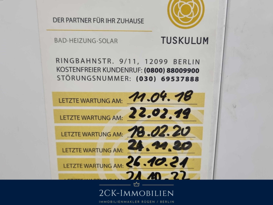 Therme aus 2018, Wartung
