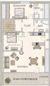 Grundriss FeWo Störtebecker