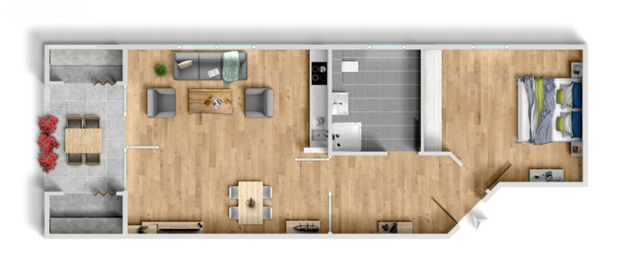 Grundriss Whg 123