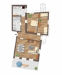 Grundriss - stilvoll und zentral: 3-Zimmer-Ferienwohnung im Hochparterre, 88 m², großer Balkon, Stellplatz inkl.
