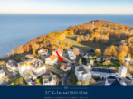 Luftbild mit Meer - sanierte Bäderstil-Villa im Ostseebad Göhren: 4 bezugsfertige Ferienwohnungen in Strandnähe!