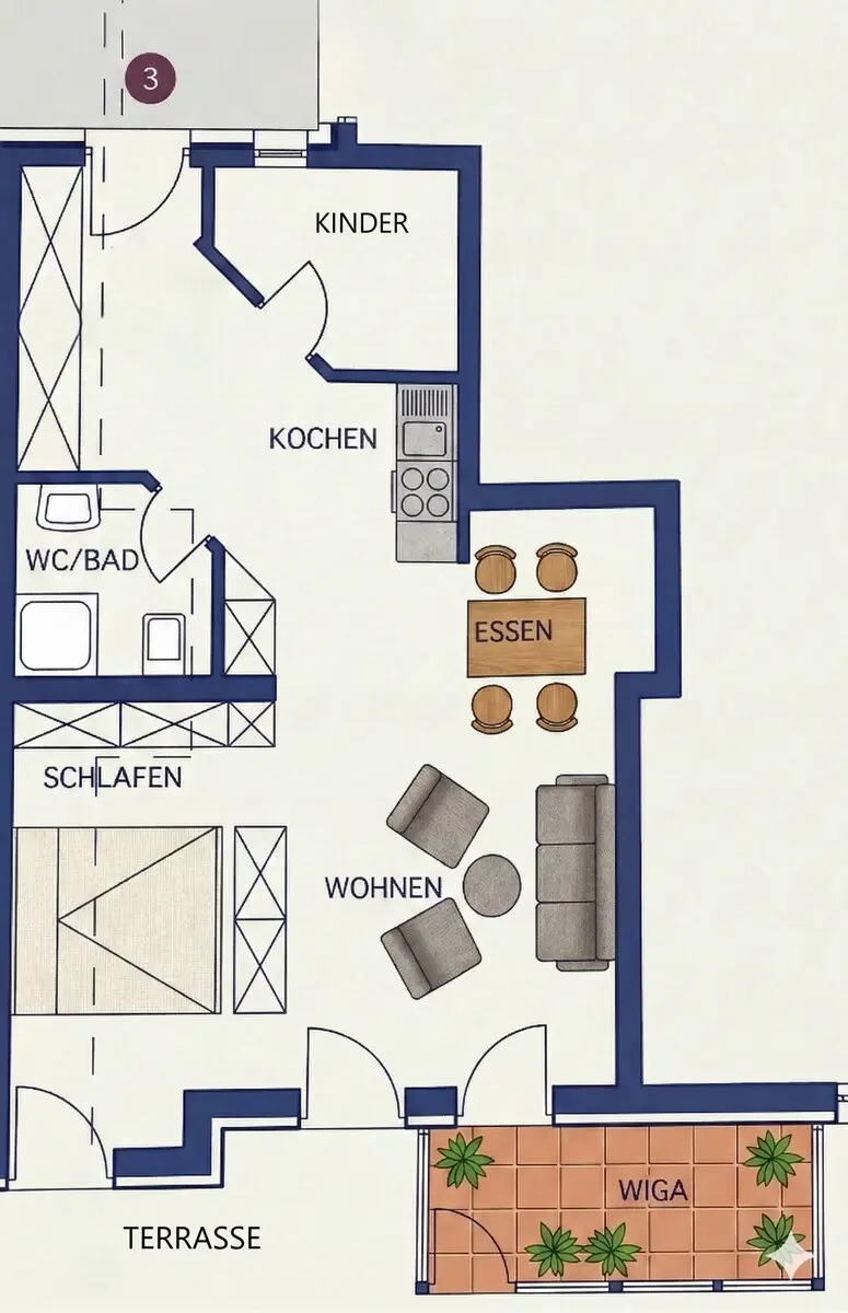 Grundriss Whg 03