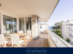 Terrassenblick mit Meer - Binzer Luxus Penthouse 129 m², 360° Terrasse, Sauna, Kamin, Meerblick, Strandpromenade, Stellplatz!