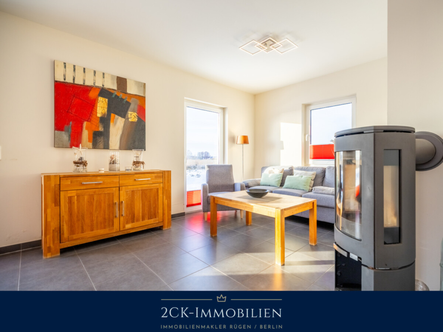 Wohnbereich mit Kamin