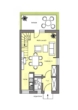 Grundriss Erdgeschoss - Ihr persönliches Ferienparadies! 74 m², 3 Zimmer, Terrasse & Stellplatz – Für unvergessliche Momente