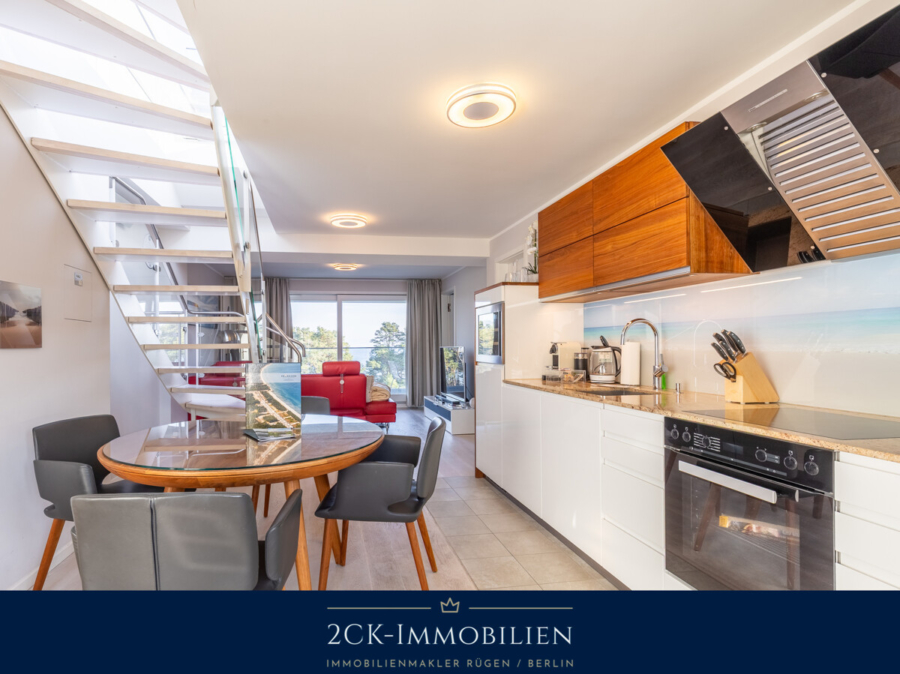 Penthouse Wohntraum mit Meerblick! 108 m², 50 m² Dachterrasse, Sauna, Loggia, Stellplatz inkl., 18609 Binz / Prora, Penthousewohnung