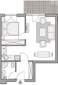 Grundriss Whg 16