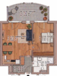Grundriss - Meerblick ohne Umwege: 2 Zimmer Ferienwohnung im Ostseebad Göhren, Stellplatz inklusive!